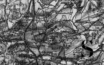 Old map of Newick in 1895