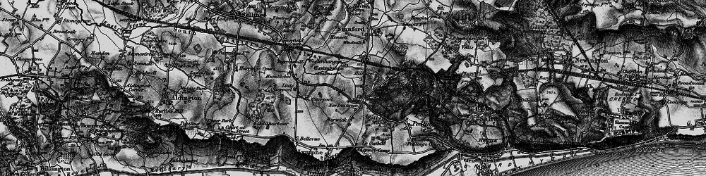 Old map of Westenhanger Castle in 1895