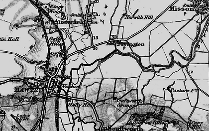 Old map of Barrow Hills in 1895