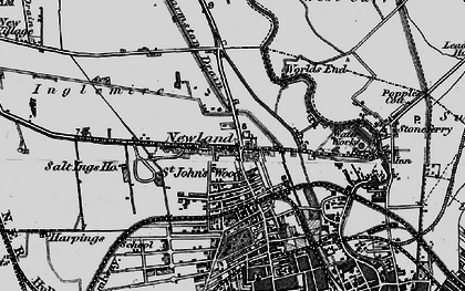 Old map of Newland in 1895