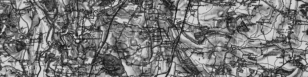 Old map of Newland Common in 1898