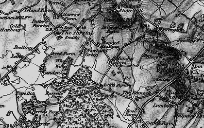 Old map of Newland Green in 1895