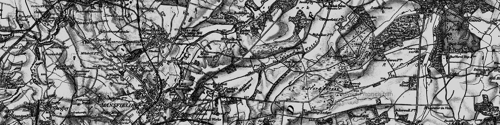 Old map of Badger Hill in 1899
