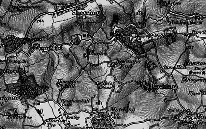 Old map of Newman's End in 1896