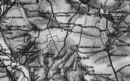 Old map of Newman's Green in 1895