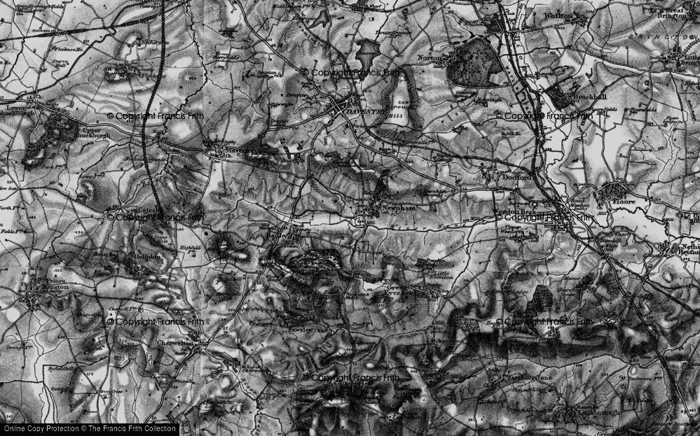 Old Map of Historic Map covering Newnham Hill in 1898