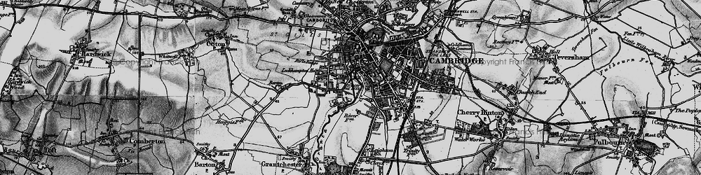 Old map of Newnham in 1898