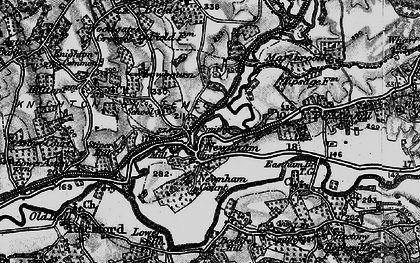 Old map of Newnham Bridge in 1899
