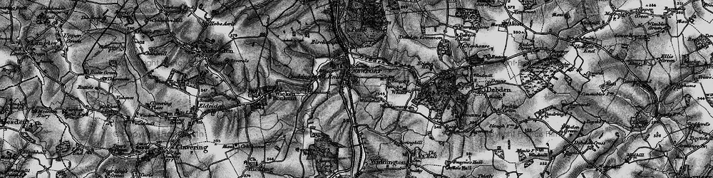 Old map of Bonhunt in 1895