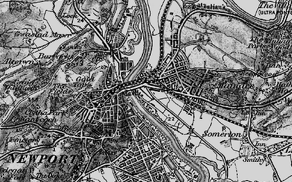 Old map of Newport in 1897