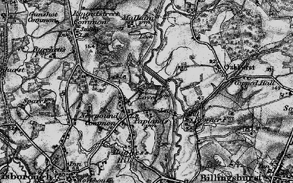 Old map of Newpound Common in 1895