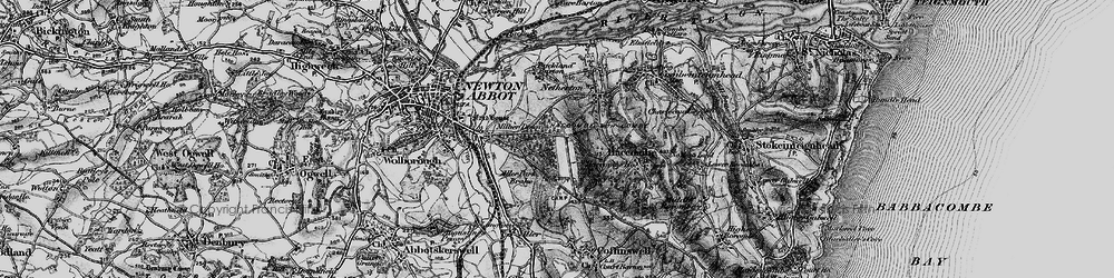 Old map of Buckland Barton in 1898