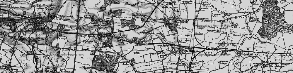 Old map of Newthorpe in 1896