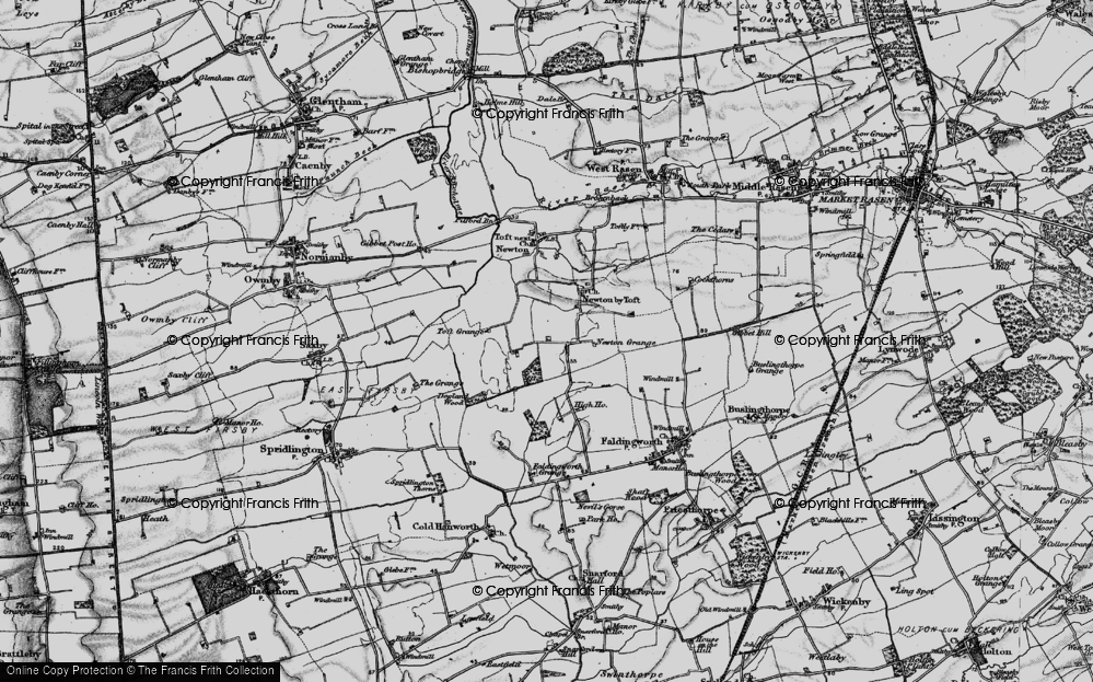 Old Map of Newtoft, 1898 in 1898