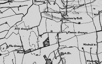Old map of Newtoft in 1898
