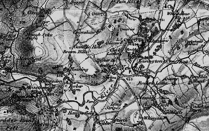 Old map of Newton-in-Bowland in 1896