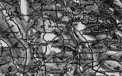 Old map of Newton in 1896