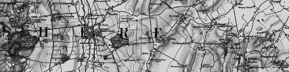 Old map of Newton in 1896
