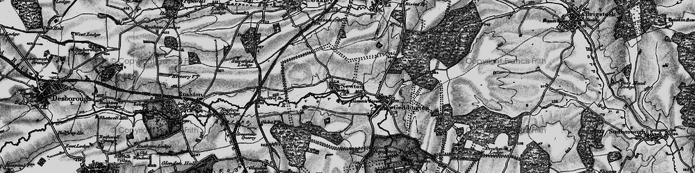 Old map of Newton in 1898