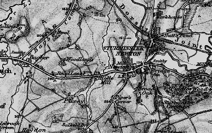 Old map of Bagber Common in 1898
