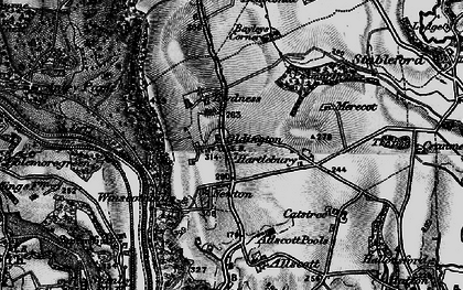 Old map of Winscote Hills in 1899