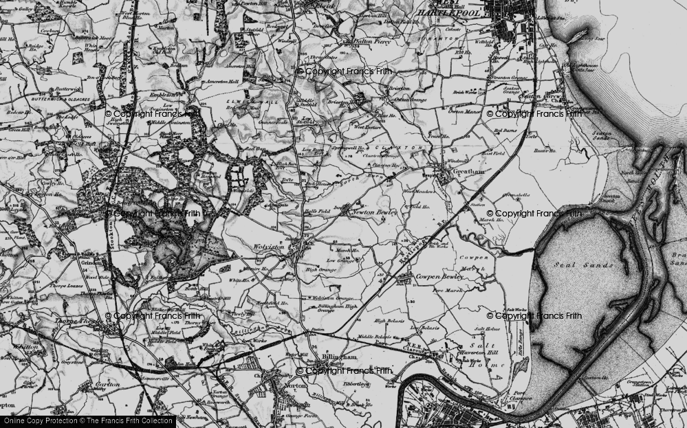 Old Map of Newton Bewley, 1898 in 1898