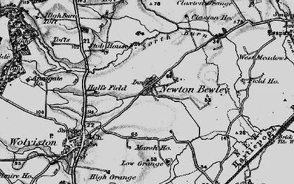 Old map of West Pastures in 1898