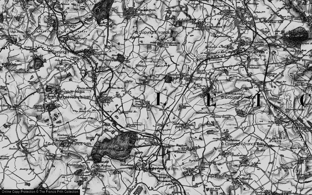 Old Map of Newton Burgoland, 1895 in 1895