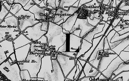 Old map of Newton Burgoland in 1895
