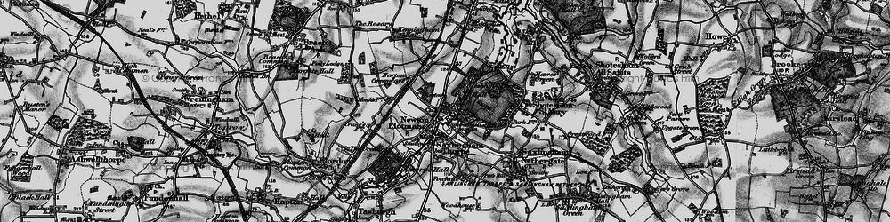 Old map of Newton Flotman in 1898