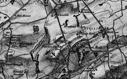 Old map of Newton Hall in 1898