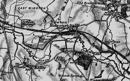 Old map of Newton Harcourt in 1899