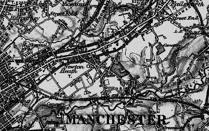 Old map of Newton Heath in 1896