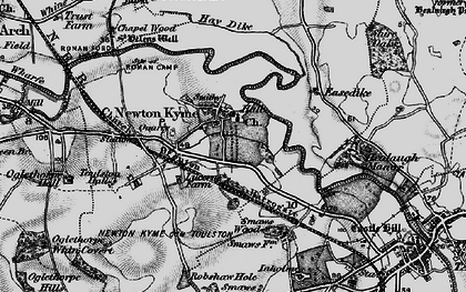 Old map of Newton Kyme in 1898