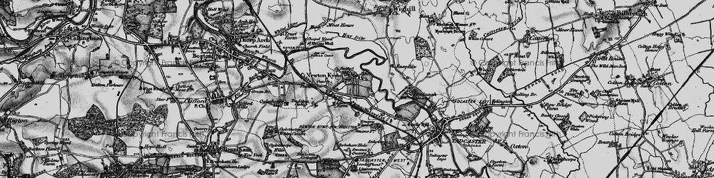Old map of Newton Kyme in 1898