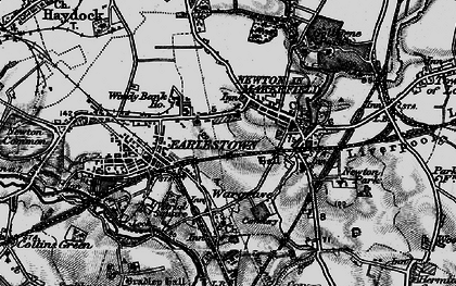 Old map of Newton-le-Willows in 1896