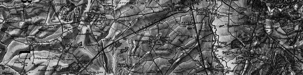Old map of Newton Longville in 1896