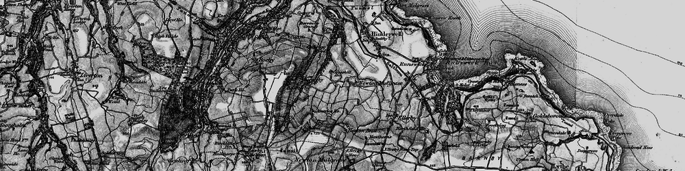 Old map of Borrowby Dale in 1898