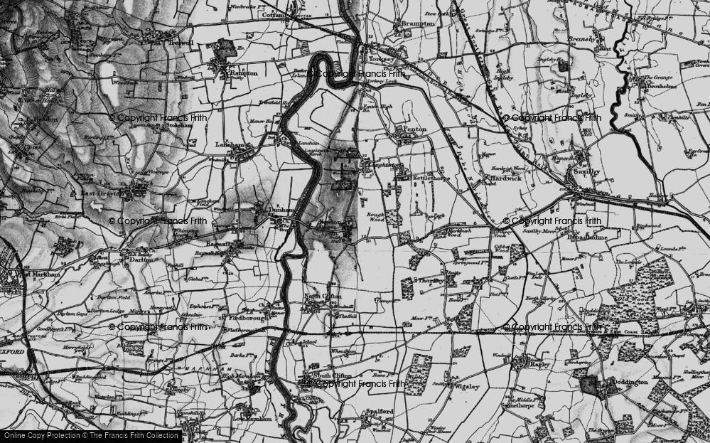 Old Map of Newton on Trent, 1899 in 1899