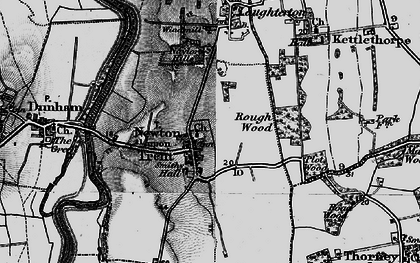 Old map of Newton on Trent in 1899