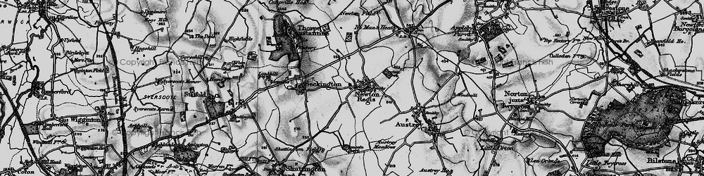 Old map of Newton Gorse in 1898