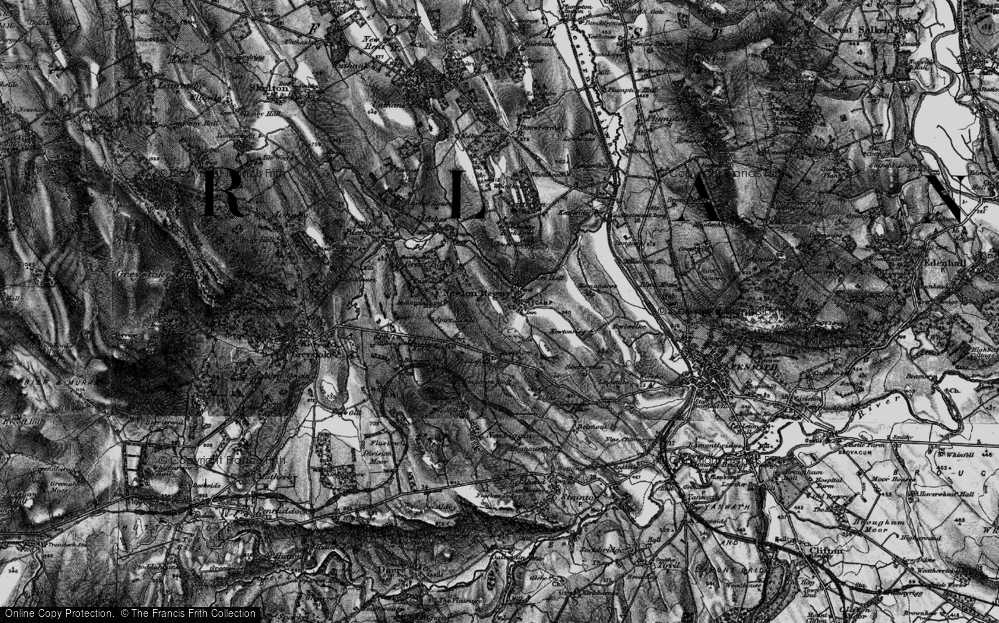 Old Map of Historic Map covering Pallet Hill in 1897