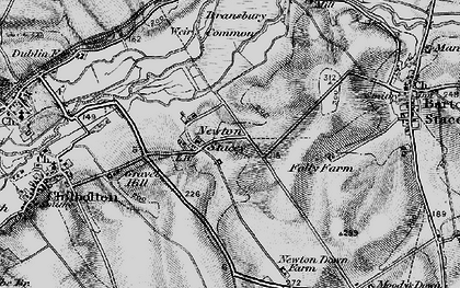 Old map of Newton Stacey in 1895