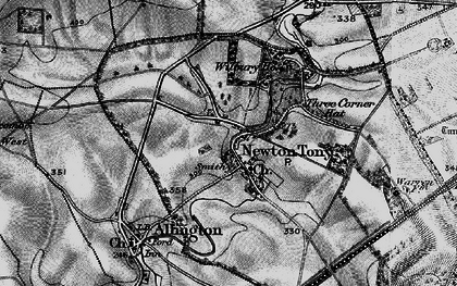 Old map of Newton Tony in 1898