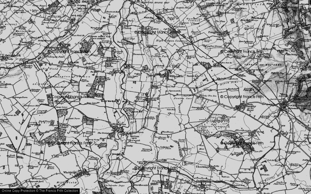 Old Map of Newton upon Derwent, 1898 in 1898