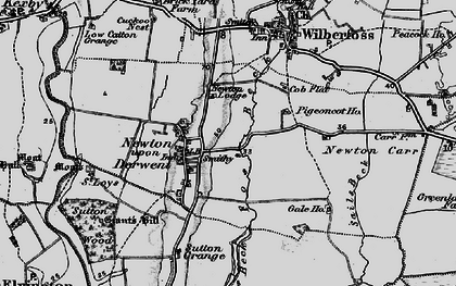 Old map of Newton upon Derwent in 1898