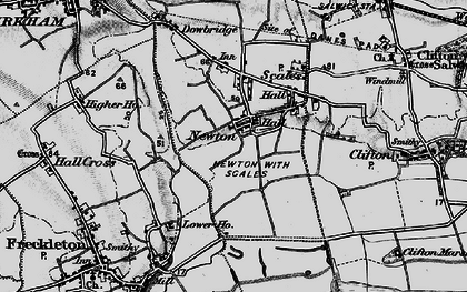 Old map of Newton with Scales in 1896
