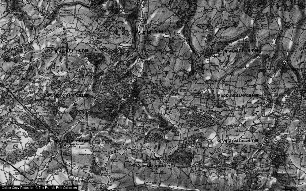 Old Map of Historic Map covering Hipley in 1895