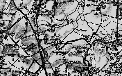 Old map of Newtown in 1899