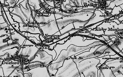 Old map of Newtown Unthank in 1898